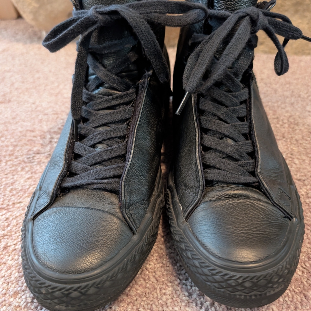 Converse Black Leather Sneakers